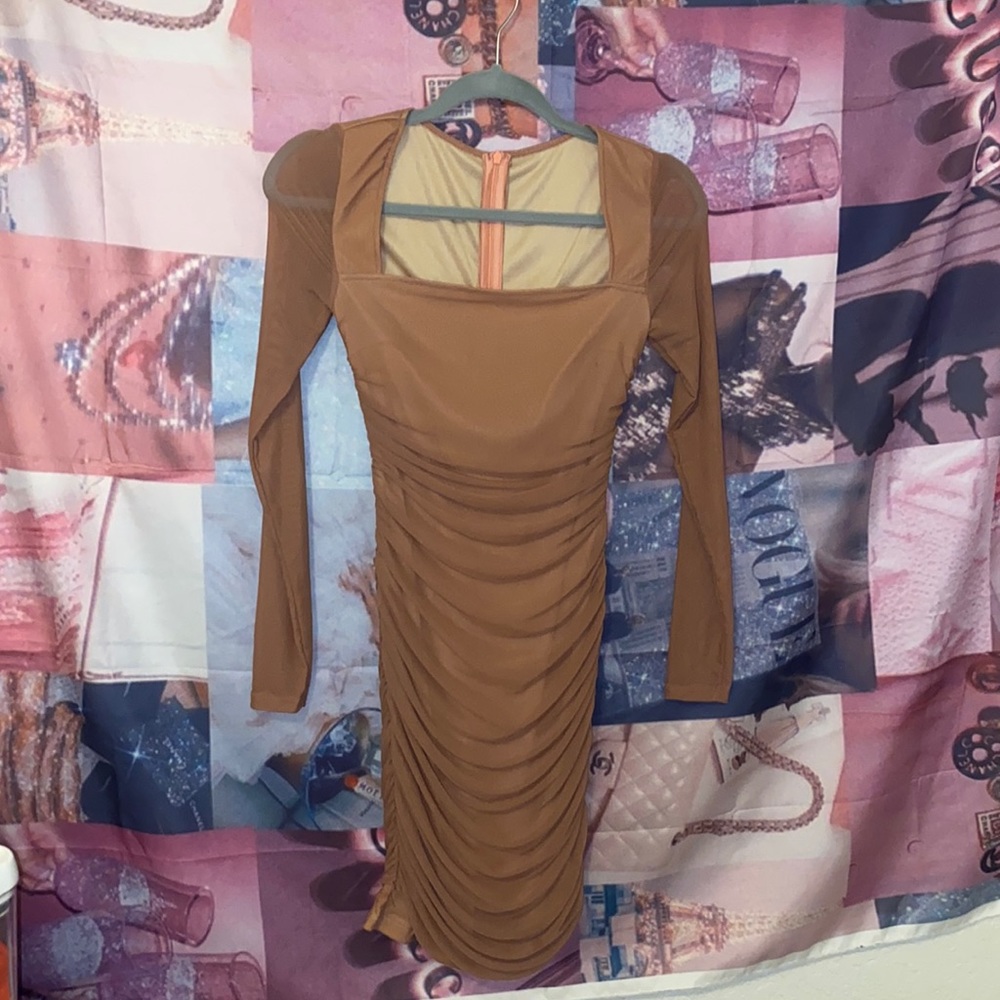 touched dusty rose dress